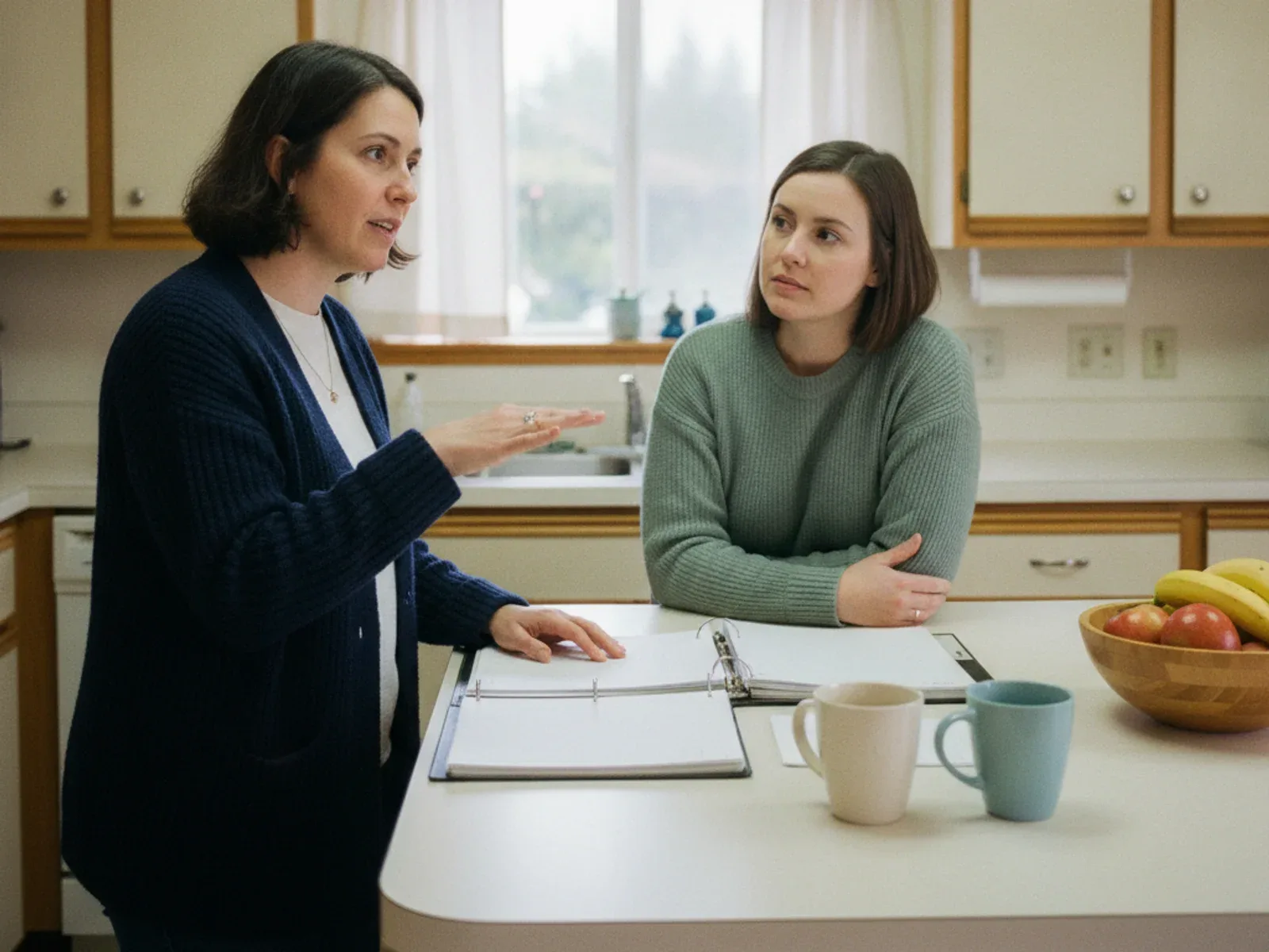 Nurses working together in a community care setting